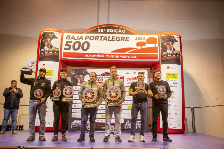 Baja Portalegre 500 2024: Three men on Baja Portalegre podium stage