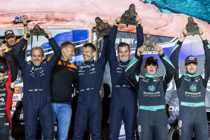 Dakar Rally 2026: Zala and Van Grol lifting trophies centre stage